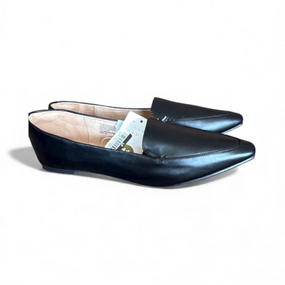 A New Day Black Leather Flats